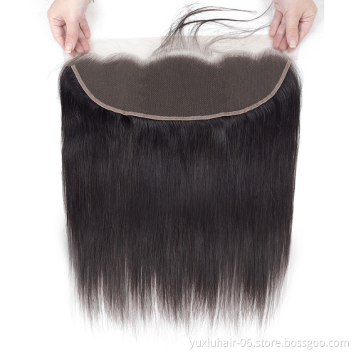 13x4 Swiss Lace Frontal Deep Wave Preplucked Virgin Raw Indian Hair Cuticle Aligned Human Hair Wholesale